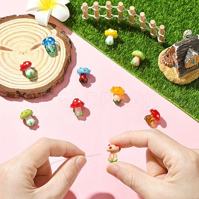 10Pcs 10 Colors Handmade Lampwork Beads LAMP-CJ0002-81-1