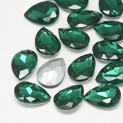 Pointed Back Glass Rhinestone Cabochons RGLA-T081-4x6mm-15-1