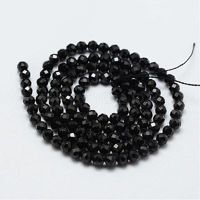 Natural Black Spinel Beads Strands G-E366-07-5mm-1