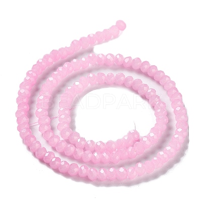 Baking Paint Imitation Jade Glass Bead Strands DGLA-A034-J4MM-A26-1