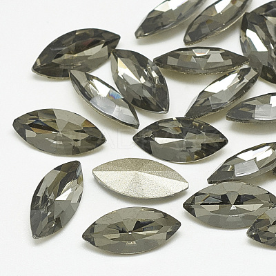 Pointed Back Glass Rhinestone Cabochons RGLA-T083-6x12mm-03-1
