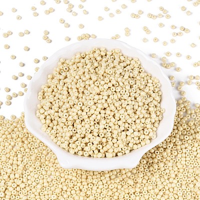 8/0 Baking Paint Glass Round Seed Beads SEED-S036-01B-19-1