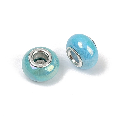 Opaque Resin European Beads RESI-C059-01I-1