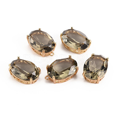 Transparent Glass Pendants GLAA-S193-009F-1