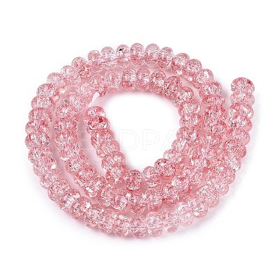 Crackle Transparent Glass Beads Strands GLAA-N069-02A-05-1