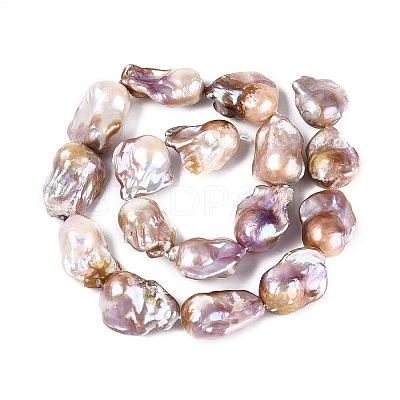 Natural Baroque Pearl Keshi Pearl Beads Strands PEAR-S019-05D-03-1
