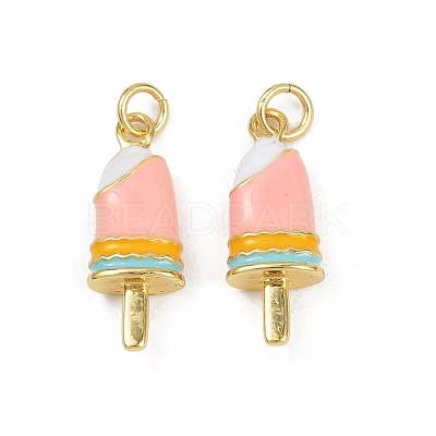 Brass Enamel Pendants X-KK-C093-25G-1