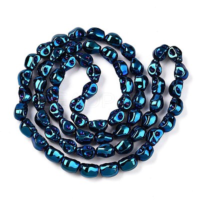 Electroplate Glass Beads Strands EGLA-T021-09N-1