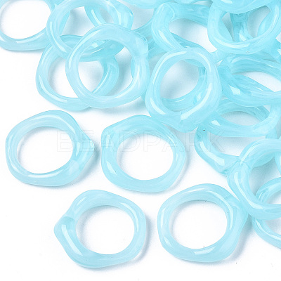Transparent Resin Finger Rings RJEW-T013-001-F04-1