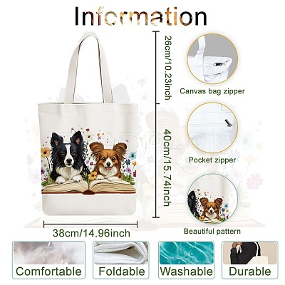 Canvas Women's Tote Bags ABAG-WH0057-007-1