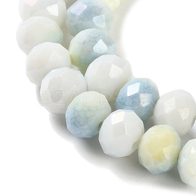 Electroplate Glass Beads Strands LAMP-S068-02O-1