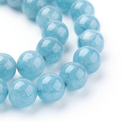 Natural Blue Quartz Beads Strands G-O047-07-8mm-1