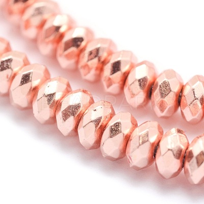 Electroplate Non-magnetic Synthetic Hematite Beads Strands G-L485-06B-RG-1
