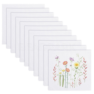 Ramie Cotton Embroidery Cloth DIY-BC0005-98-1