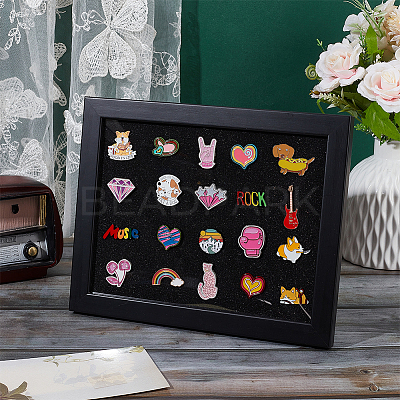 Desktop Wood Medal Badge Display Frame Cases ODIS-WH0331-16-1