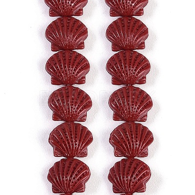 Synthetic Coral Dyed Carved Beads Strands CORA-K009-05A-05-1