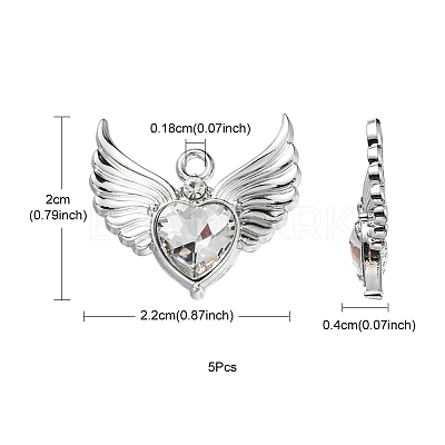 Rack Plating Alloy Glass Pendants FIND-YW0001-85C-1
