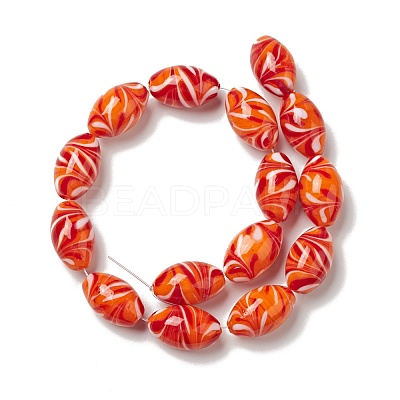 Handmade Lampwork Beads Strand LAMP-C008-10-1