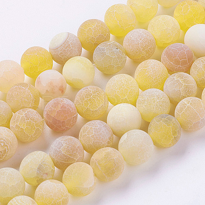 Natural Weathered Agate Beads Strands X-G-G589-8mm-02-1