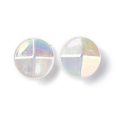UV Plating Luminous Transparent Acrylic Beads OACR-P010-05D-1