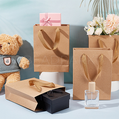 Folding Paper Gift Bags with Handle ABAG-WH0045-21C-1