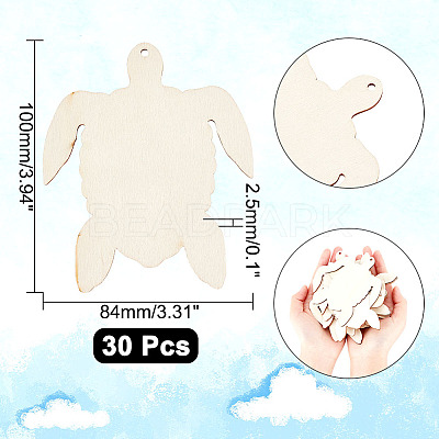 30Pcs Unfinished Poplar Wood Cutouts WOOD-AR0001-22-1