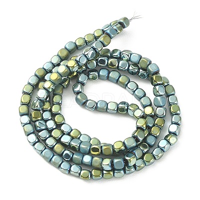 PVD Vacuum Plating Electroplate Non-magnetic Synthetic Hematite Beads Strands G-YW0001-48E-1