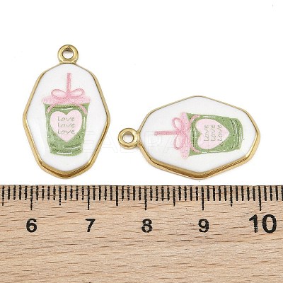 Printed 304 Stainless Steel Enamel Pendants SA-CBA1ED9-21G-02-1