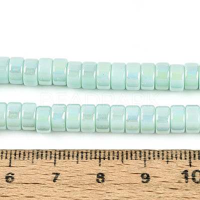 AB Color Plated Opaque Glass Beads Strands GLAA-T026-3x6mm-P04-1