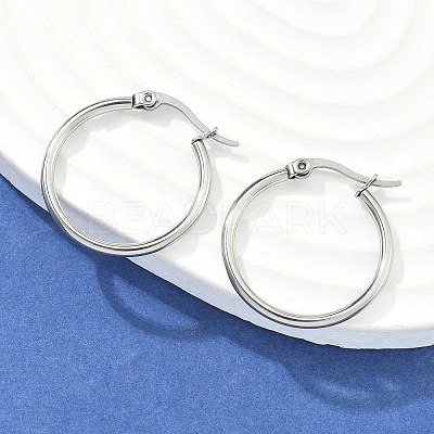 Tarnish Resistant 304 Stainless Steel Hoop Earrings EJEW-F105-10P-1