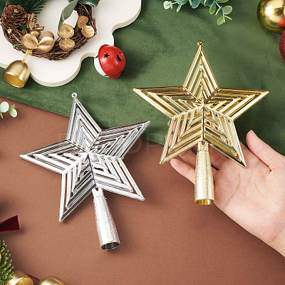 2Pcs 2 Colors Christmas Plastic Big Pendants KY-TA0001-68-1