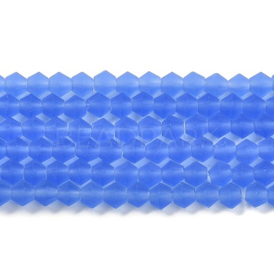 Imitate Austrian Crystal Frosted Glass Beads Strands LS-GLAA-F029-TM4mm-B07-1