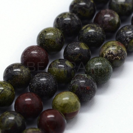 Natural Bloodstone Beads Strands G-I199-21-4mm-1