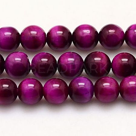 Natural Tiger Eye Beads Strands X-G-G448-8mm-17AB+-1