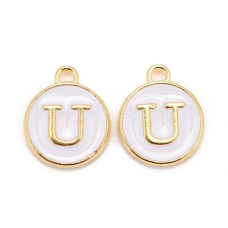 Golden Plated Alloy Charms LS-ENAM-S118-01U-1