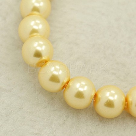 Glass Pearl Round Loose Beads For Jewelry Necklace Craft Making X-HY-6D-B62-1