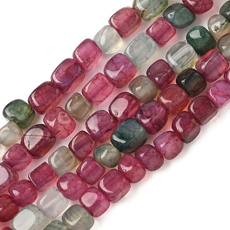 Natural Dragon Veins Agate(Dyed & Heated) Beads Strands G-G177-E16-03-1