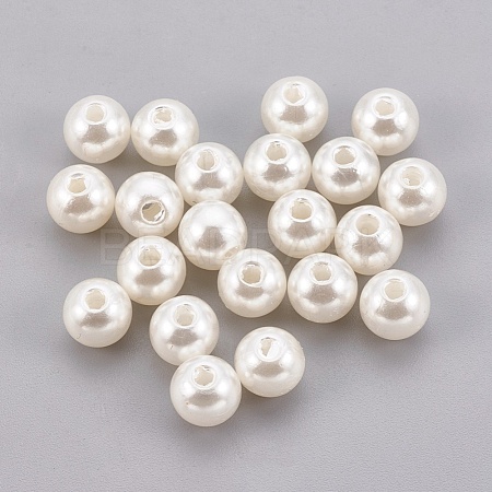 ABS Plastic Imitation Pearl Beads KY-G009-8mm-02-1