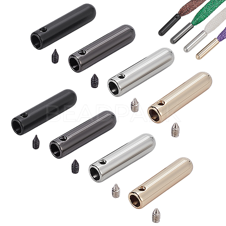 4 Colors Alloy Drawstring Cord End Cap FIND-NB0005-87B-1