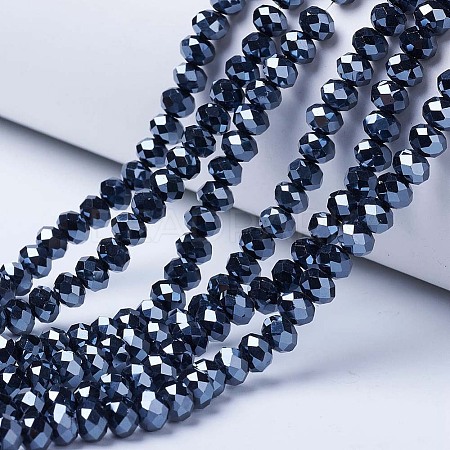 Electroplate Glass Beads Strands EGLA-A044-P3mm-A18-1