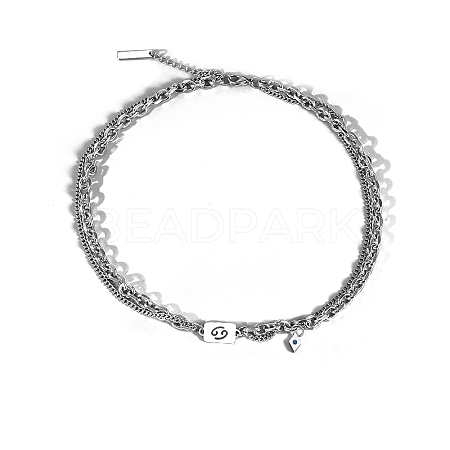 Men's Constellation Titanium Steel Necklace PW-WG28588-01-1
