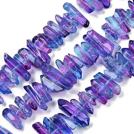 Natural Dyed Quartz Beads Strands G-G791-14Q-1