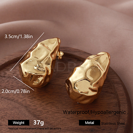 304 Stainless Steel Stud Earrings for Women AP3209-1-1