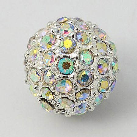 Alloy Rhinestone Beads RB-A034-12mm-A28S-1