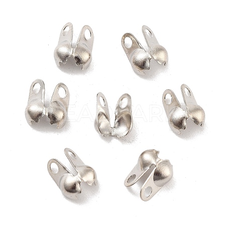 Rack Plating Brass Bead Tips KK-P274-02D-P-1