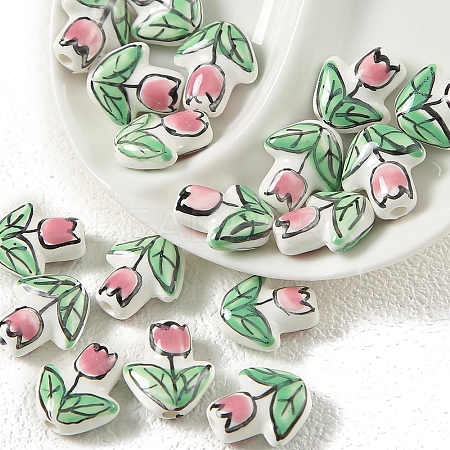 Handmade Porcelain Bright Glazed Beads PW-WGF0CC5-01-1