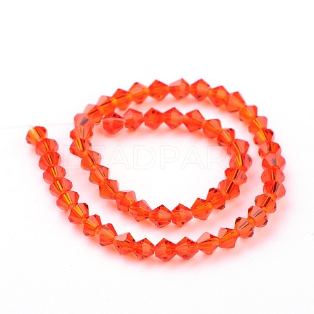 Faceted Bicone Imitation Austrian Crystal Glass Bead Strands G-PH0007-06-4mm-1