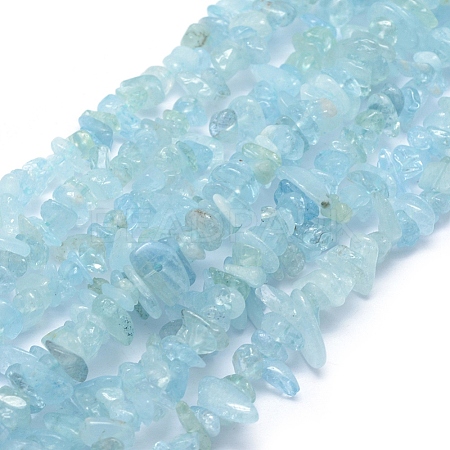 Natural Aquamarine Beads Strands X-G-P332-75-1