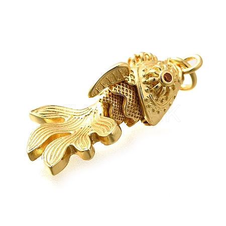 Brass Micro Pave Cubic Zirconia Pendants KK-R217-01G-02-1