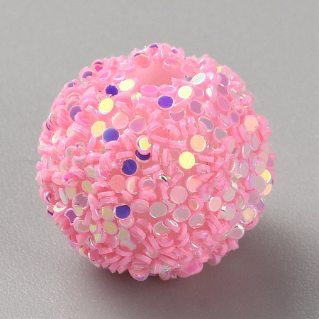 Opaque Acrylic Beads MACR-WH0010-12G-1